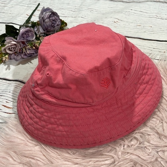 Coolibar Kids Chinstrap Red UPF Hat - Picture 5 of 7